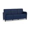 Lesro Siena Lounge Reception 3 Seat Tandem Seating No Center Arms, Black, MD Ink Upholstery SN3101 - alternate 1